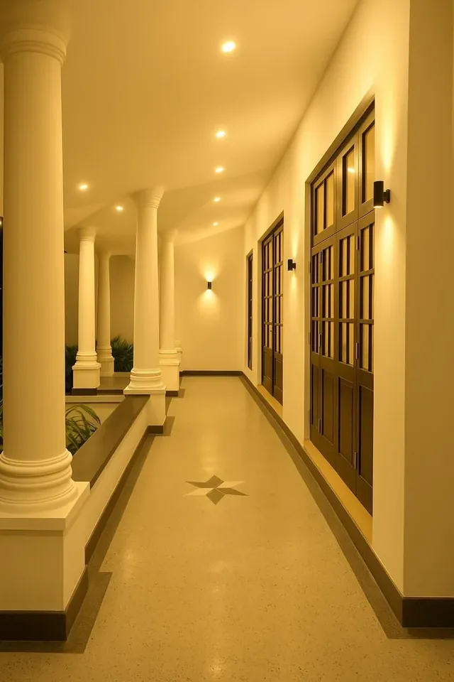Interior corridor and joinery, Private residence, Jaffna