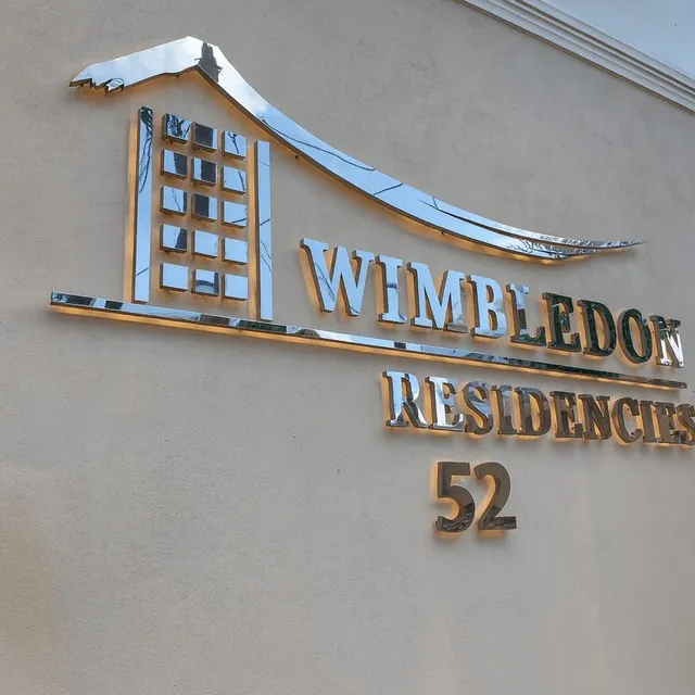 Wimbledon Residencies, entrance signage, De Alwis Place, Dehiwala